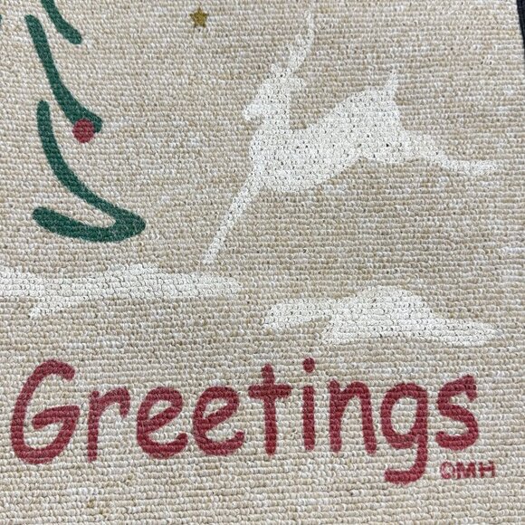 Holiday Doormat18"x24" Reindeer Christmas Tree Season's Greetings Non-Slip - Picture 5 of 8